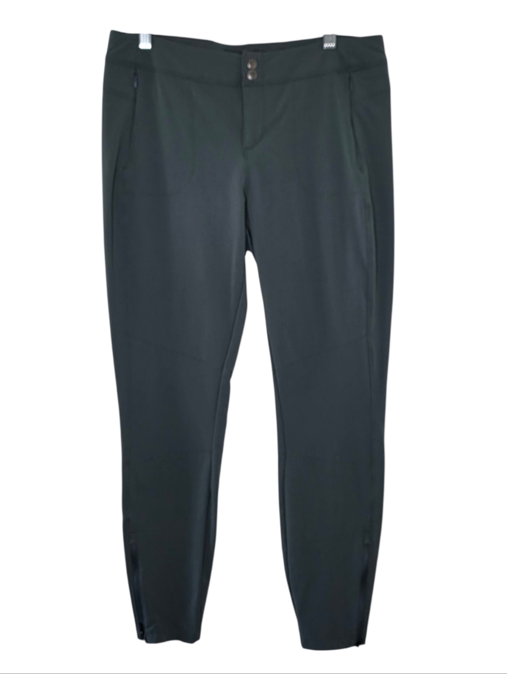 Kuhl Hiking Pants Women's Size 12 Green Stretch Ankle Zip Casual Activewear